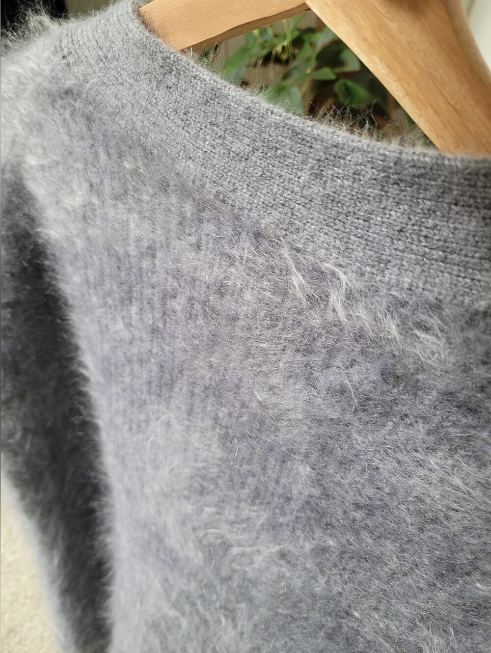 J. Crew 100% Brushed Cashmere Spring Street Oversized V-neck Cardigan, Gray - Picture 11 of 16